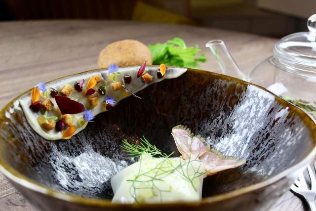 Plat L’Huitrier Pie Restaurant Gastronomique Saint-Emilion